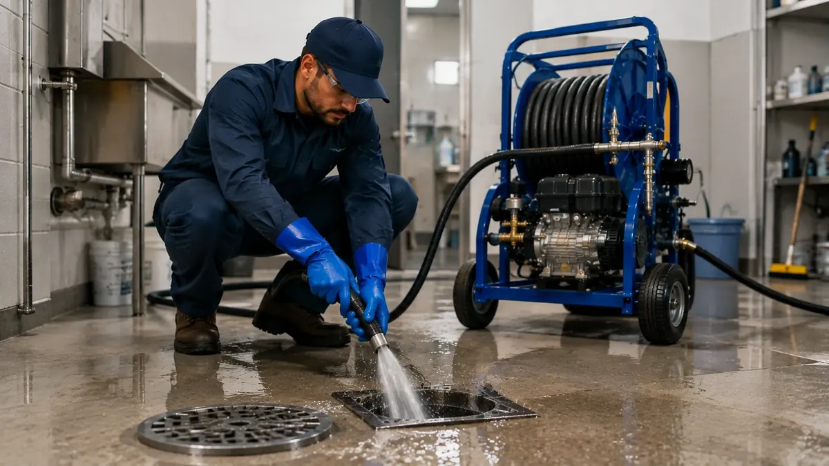 Floor Drain Hydro Jet Cleaning in Moorpark